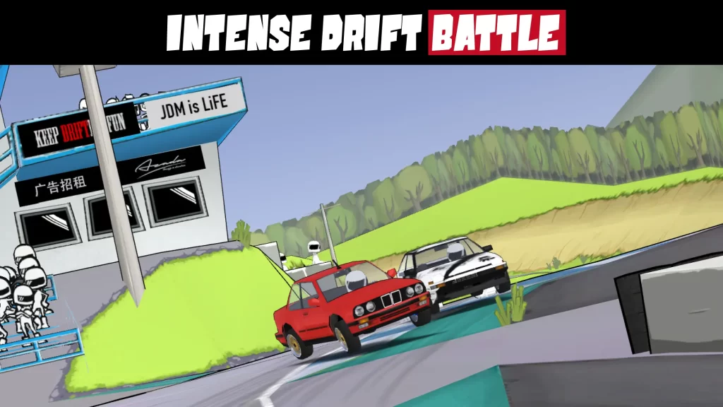 Drift battles in FR Legends Mod APK