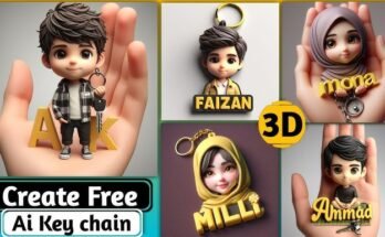 How to Create 3D Ai New Key Chain for Boys & Girls | Bing Image Creator Tutorial Free