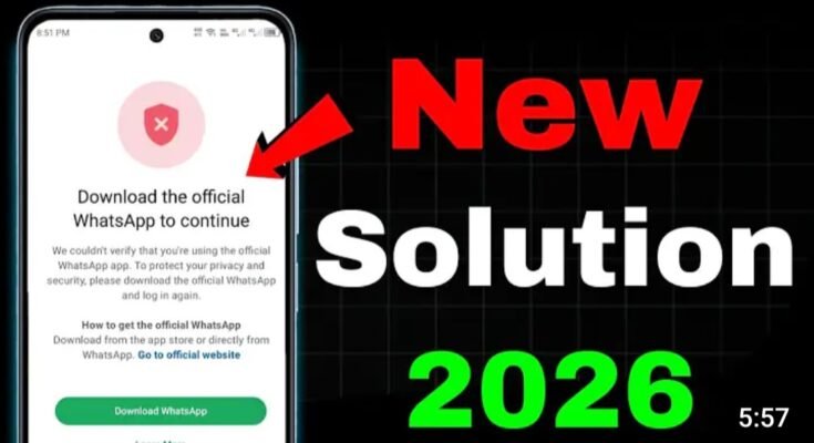 Download the Official WhatsApp to Continue Error TechNAPK.Com Screenshot 20260606 120310 YouTube